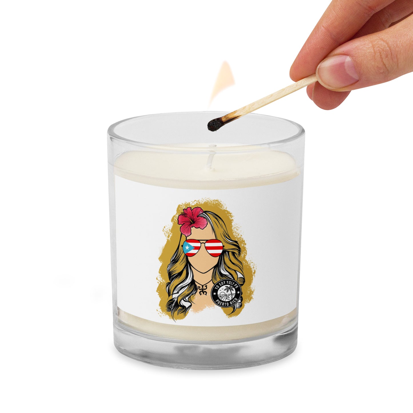 Yo Soy Yoly PR Glass jar soy wax candle