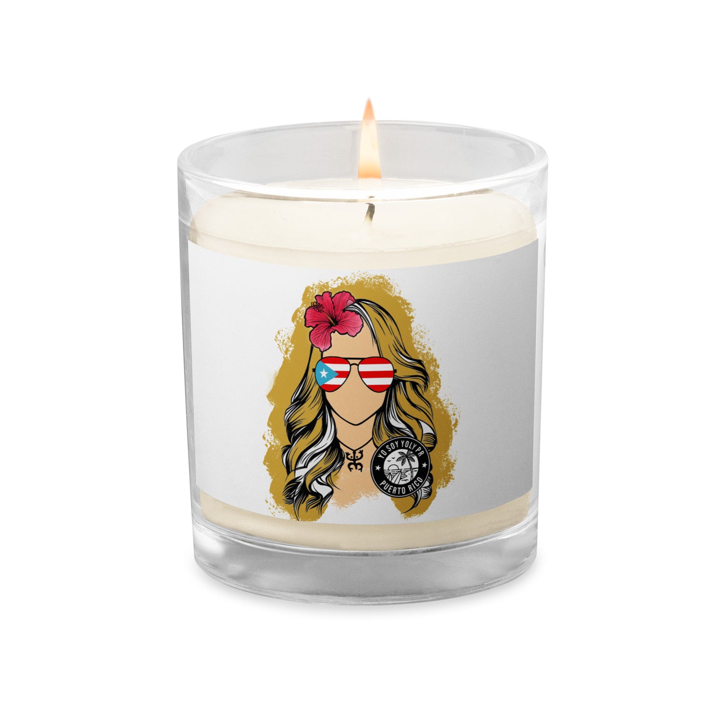 Yo Soy Yoly PR Glass jar soy wax candle