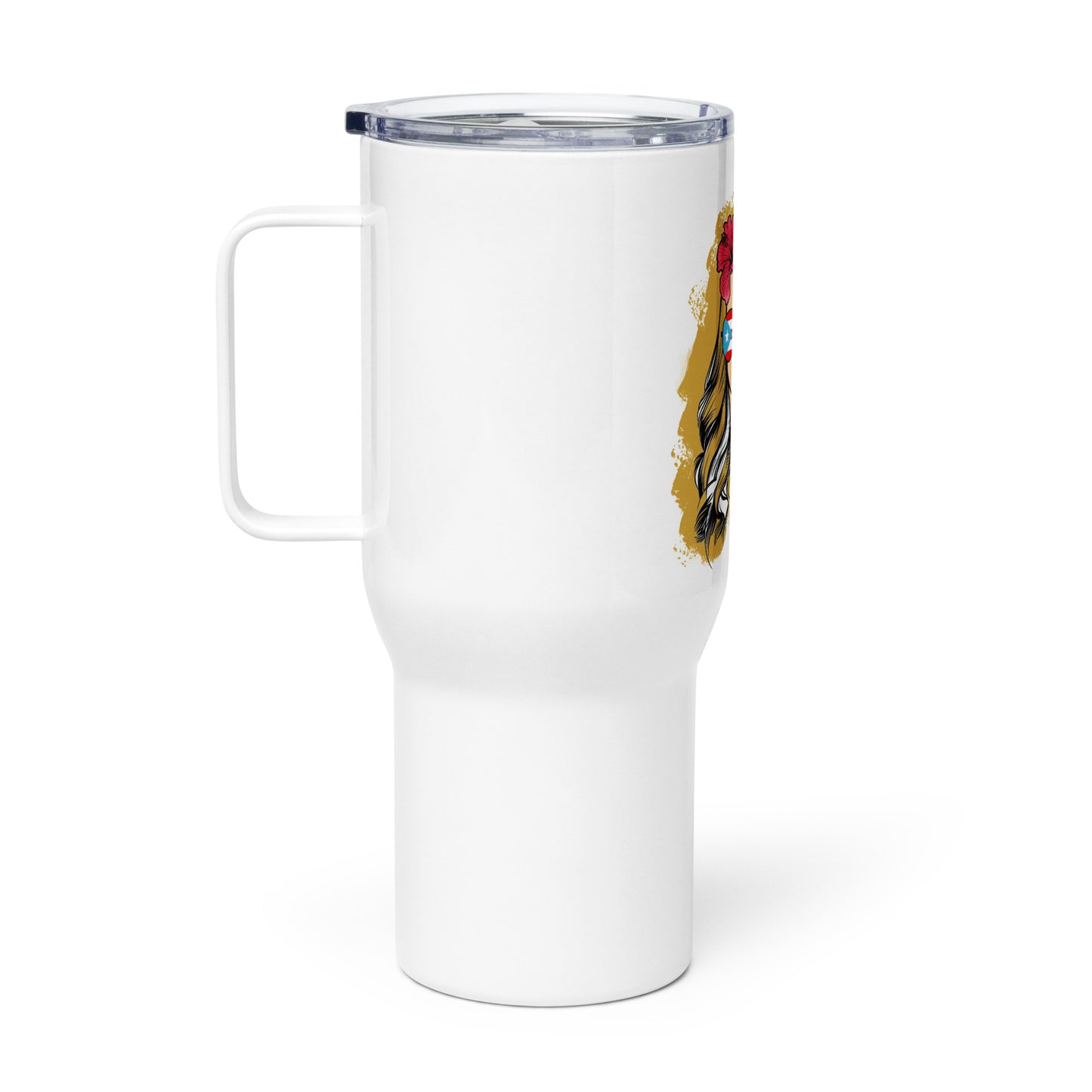 Yo Soy Yoly PR Travel mug with a handle