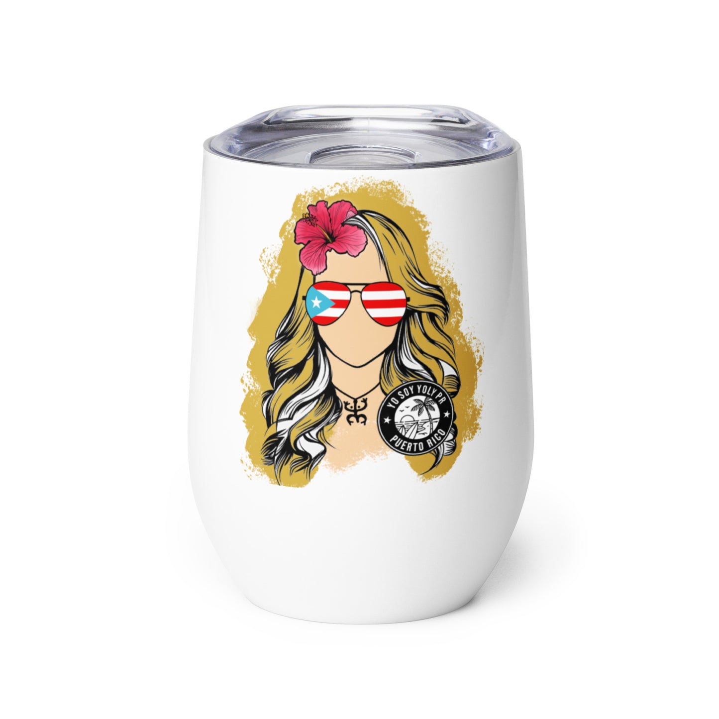 Yo Soy Yoly PR Wine tumbler