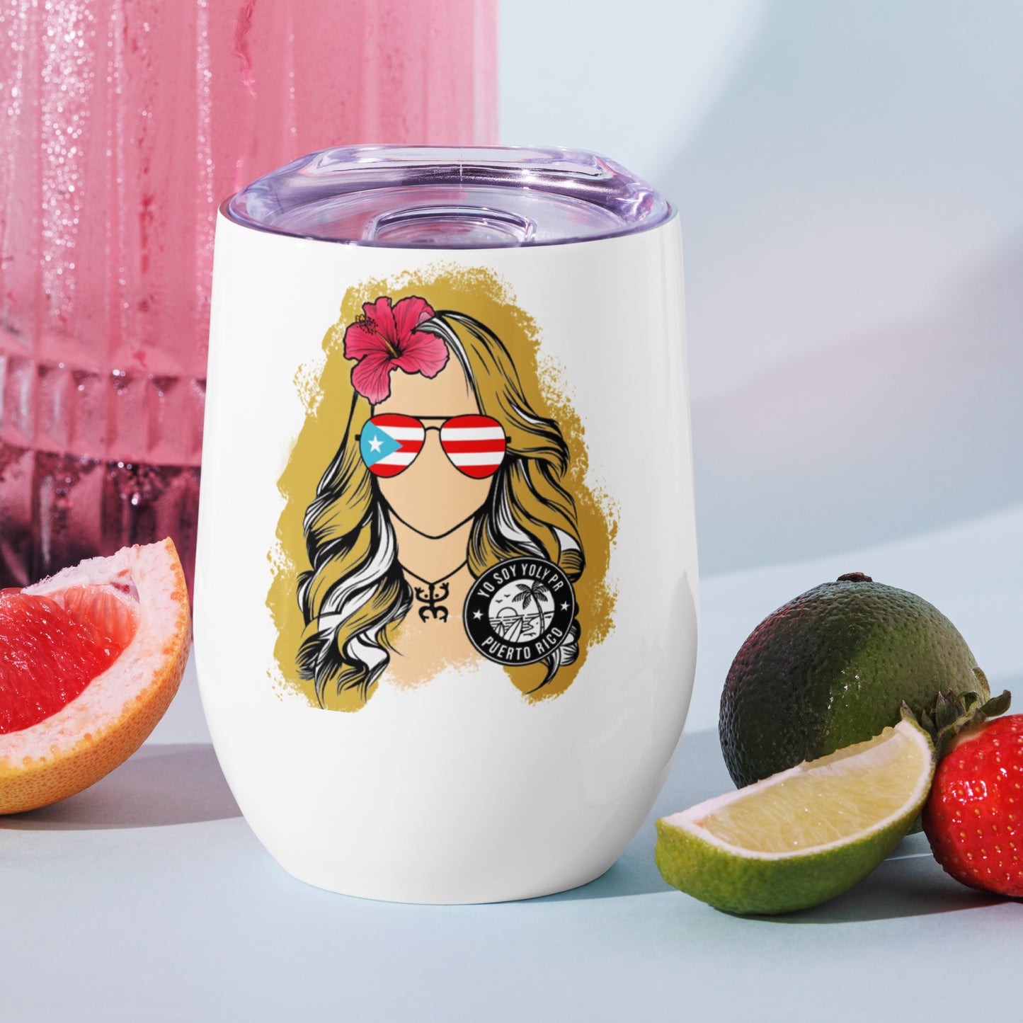 Yo Soy Yoly PR Wine tumbler