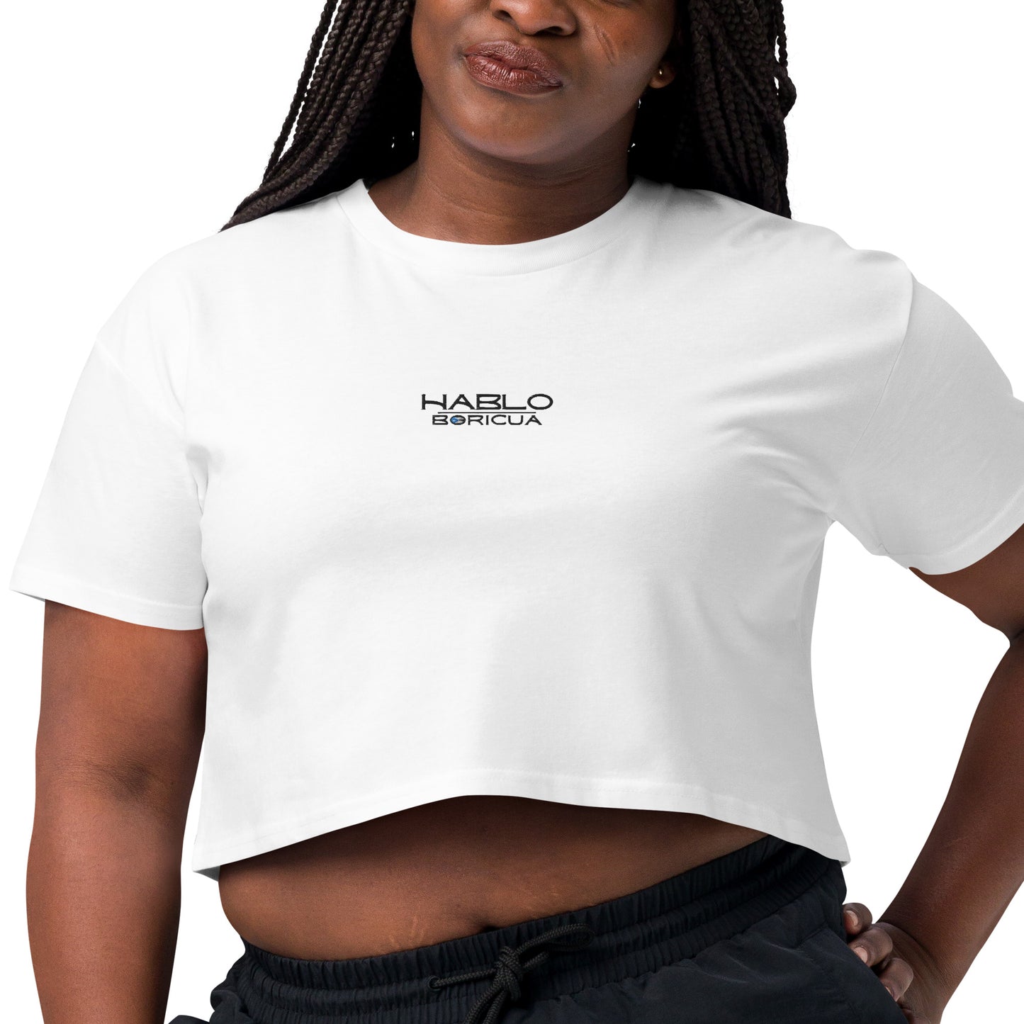 Hablo Boricua Women’s crop top