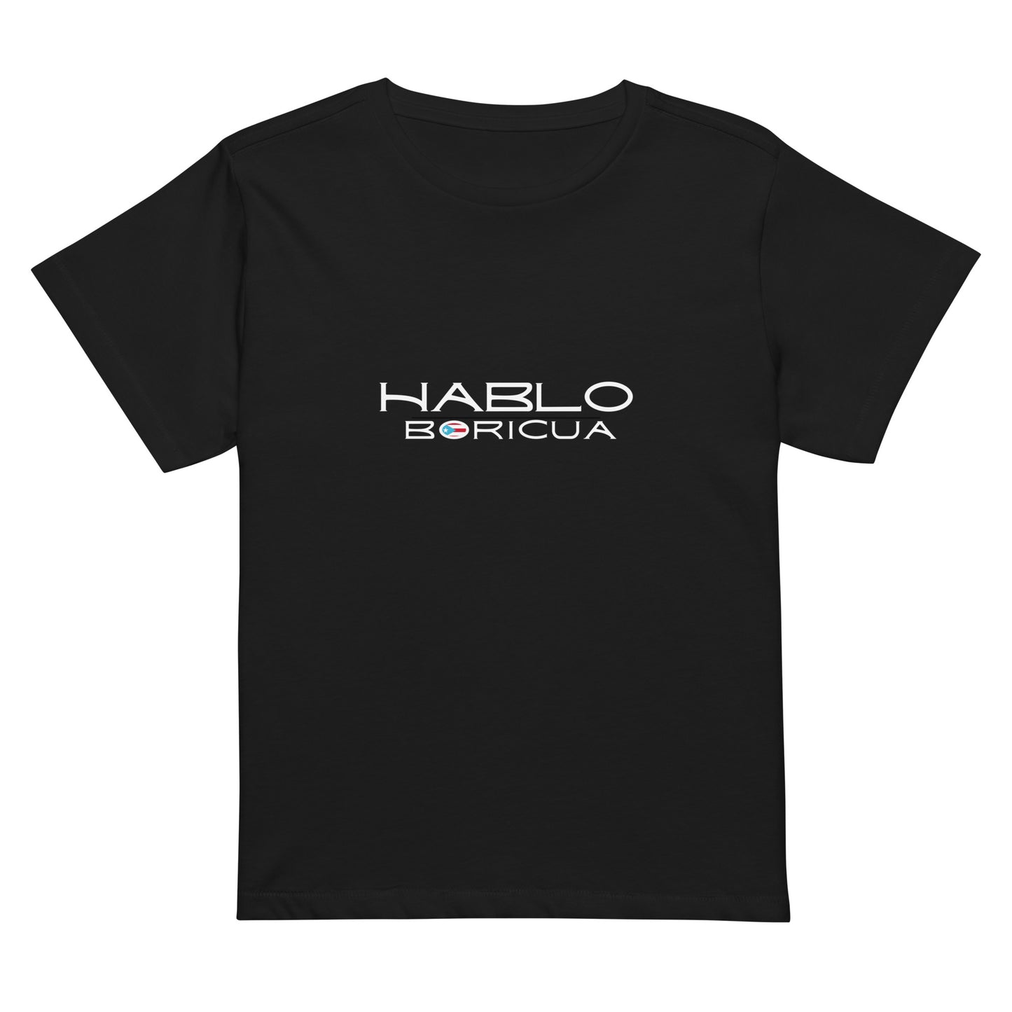 Hablo Boricua Women’s high-waisted t-shirt